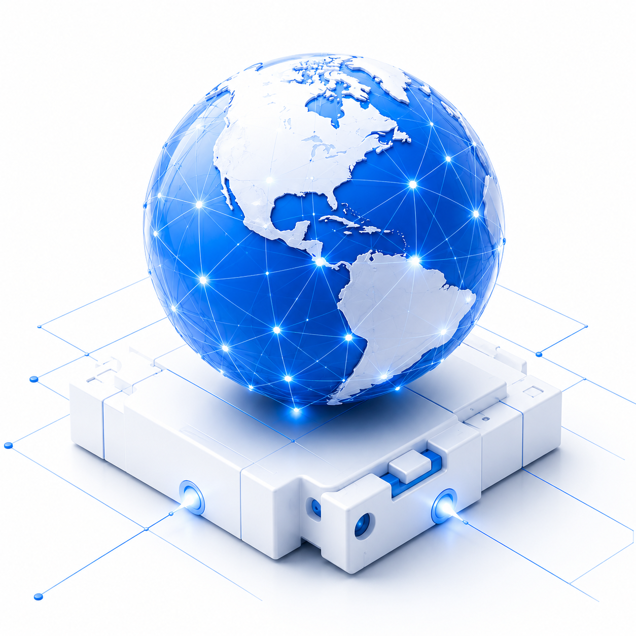 Global network infrastructure visualization